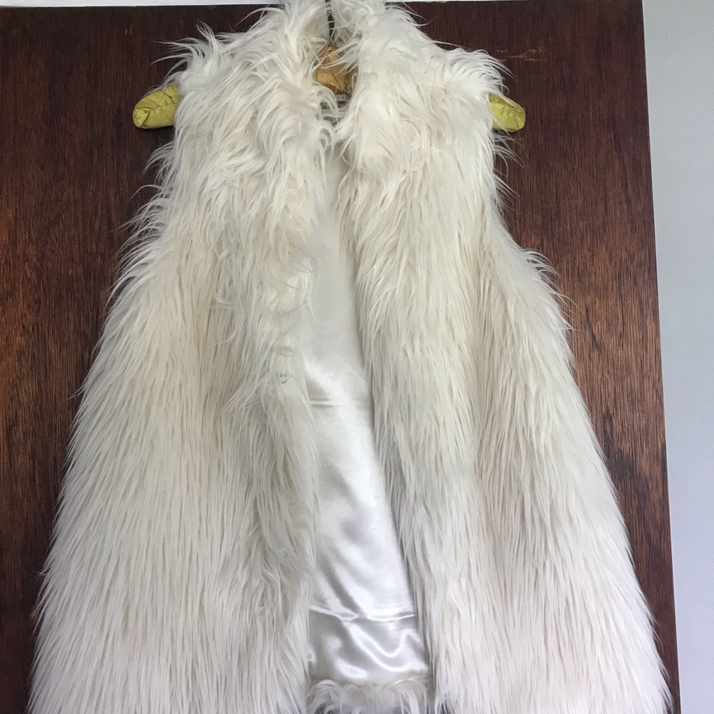 Boston proper faux fur vest